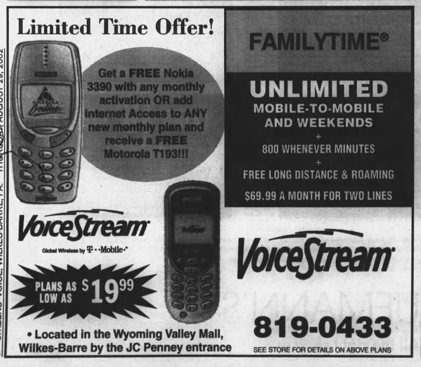 VoiceStream 360 Mobile Calling Service